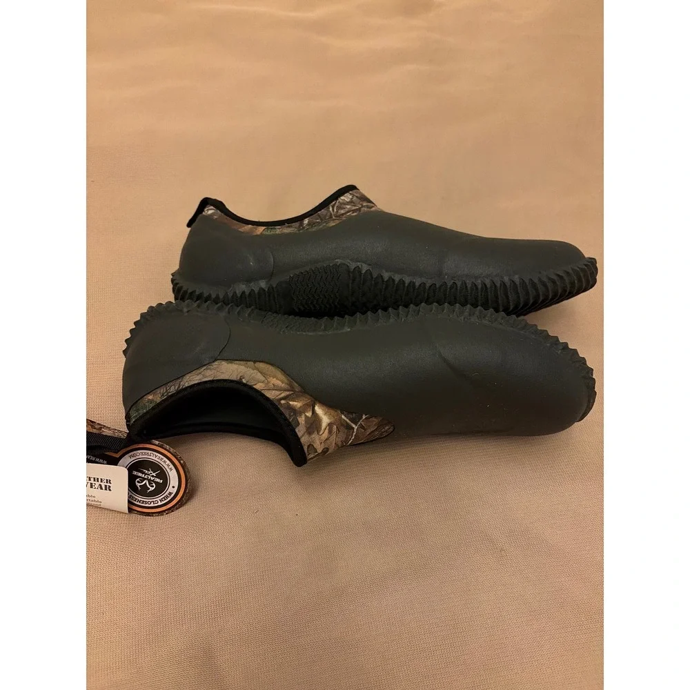 Habit Mens Realtree Xtra Camo All Weather Waterproof Slip On Black Sz 11 New